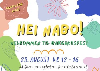 Plakat med informasjon om Bakgårdsfesten i regi av Hidden Gem