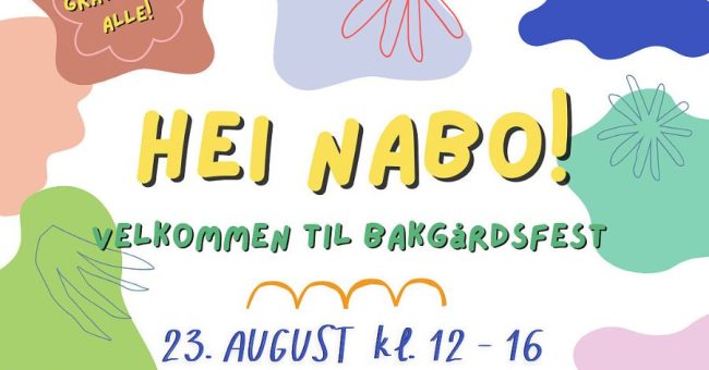 Plakat med informasjon om Bakgårdsfesten i regi av Hidden Gem