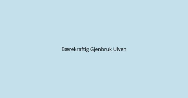 plakat for Bærekraftig Gjenbruk Ulven