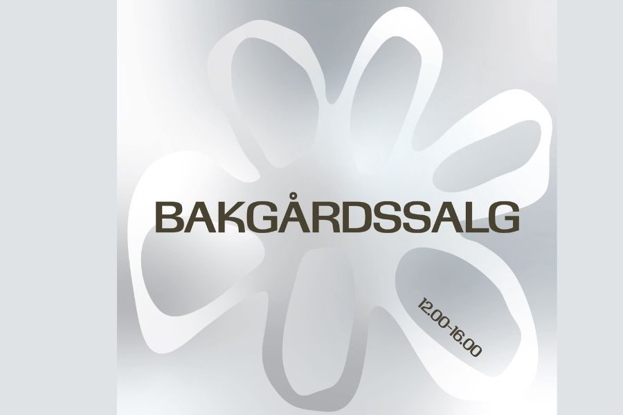 Gråsølv plakat for bakgårdssalg