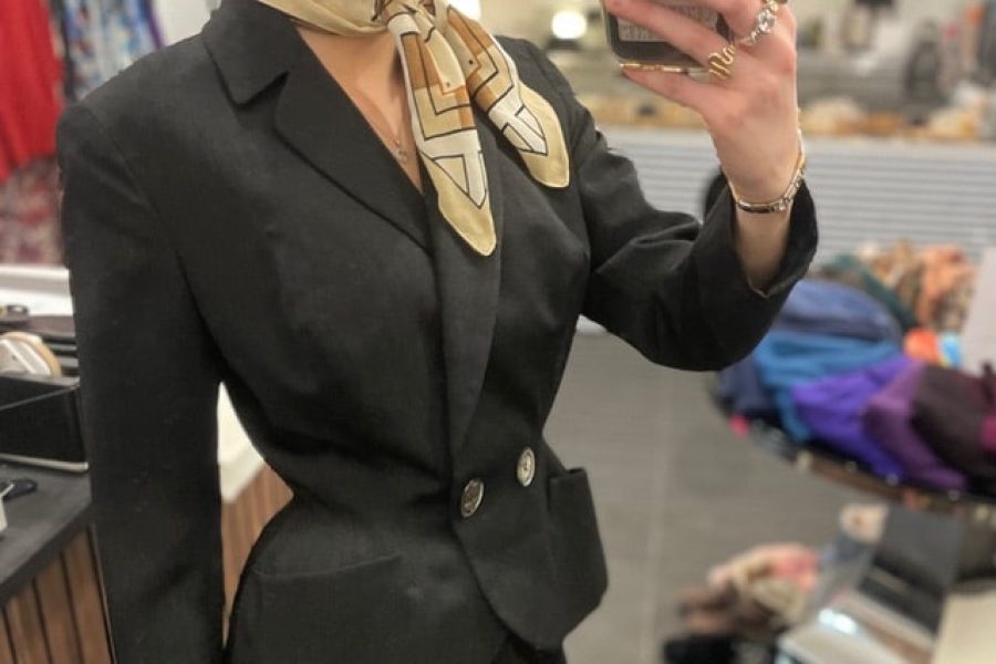 blazer og skjer på kvinne hos fremdeles vintage