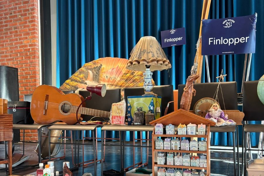 finlopper på loppemarked på ulsrud videregående skole