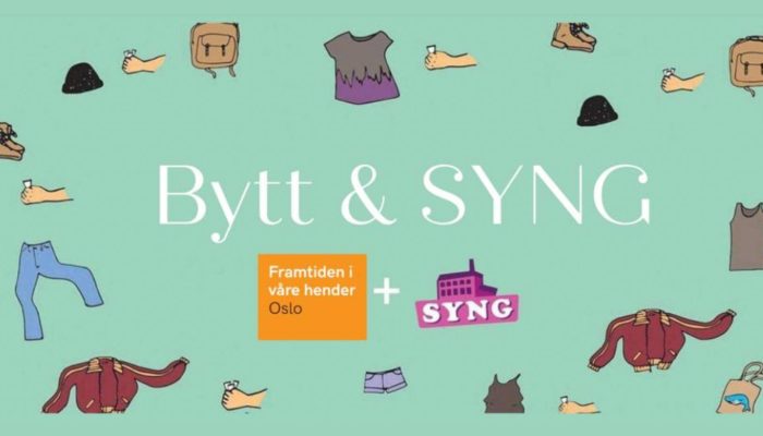 Byttemarked plakat i regi av Framtiden i våre hender og SYNG