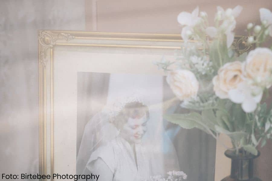 Et eldre bilde av en brud på Helena Vintage