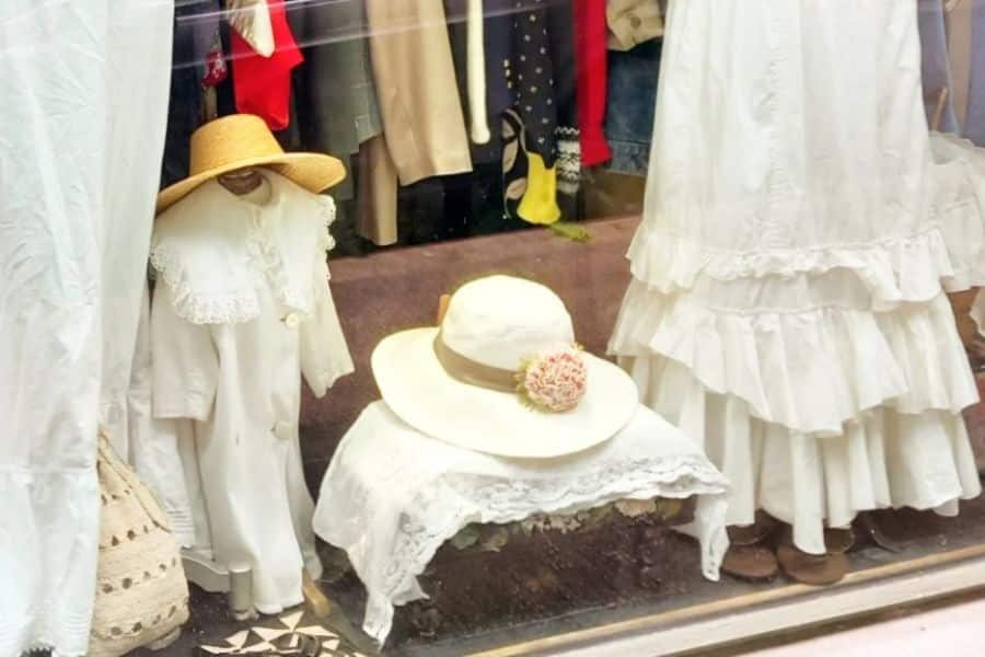 hvit vintage hatt hos maj vintage frogner