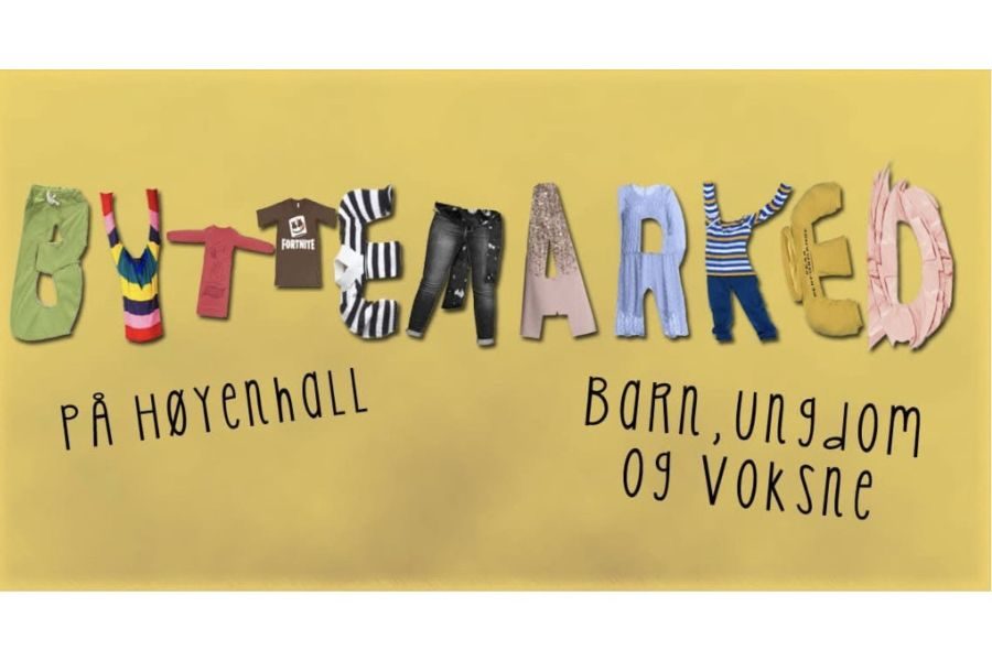 plakat for byttemarked på høyenhall vel Plakat for byttemarked på Høyenhall Vel