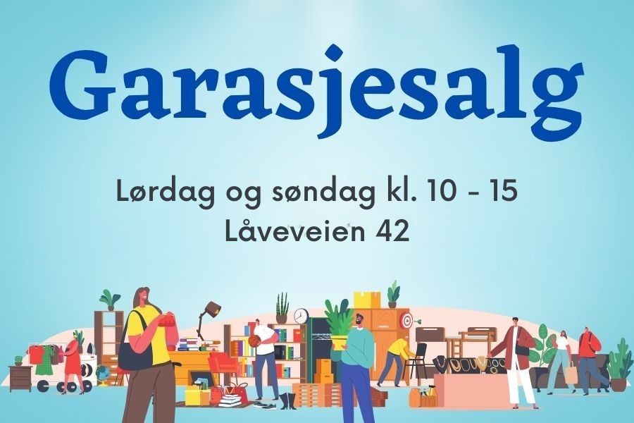 plakat for garasjesalg lørdag og søndag Plakat for garasjesalg på Oppsal både lørdag og søndag