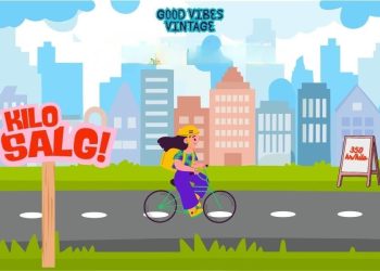 Plakat for kilo salg av Vintage på Ingensted av Good Vibes Vintage