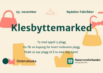 plakat klesbyttemarked på nydalen fabrikker