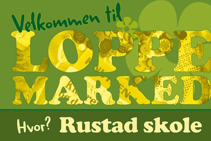 plakat loppemarked rustad skole Plakat for loppemarkedet på Rustad skole i regi av Rustad skoles musikkorps