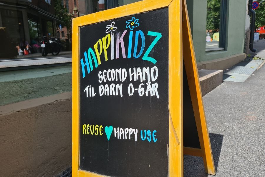Skilt utenfor Happikidz på Sagene