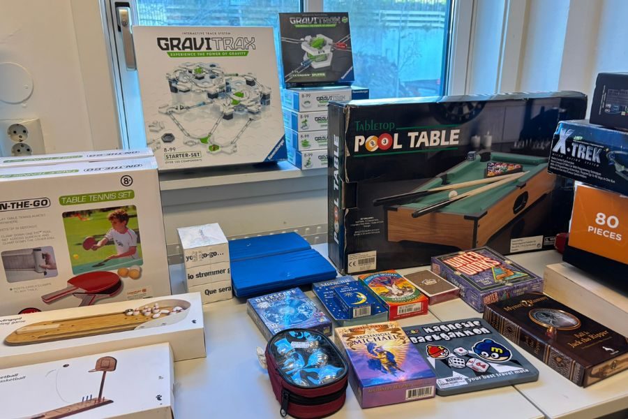 spill på loppemarked på ulsrud videregående skole