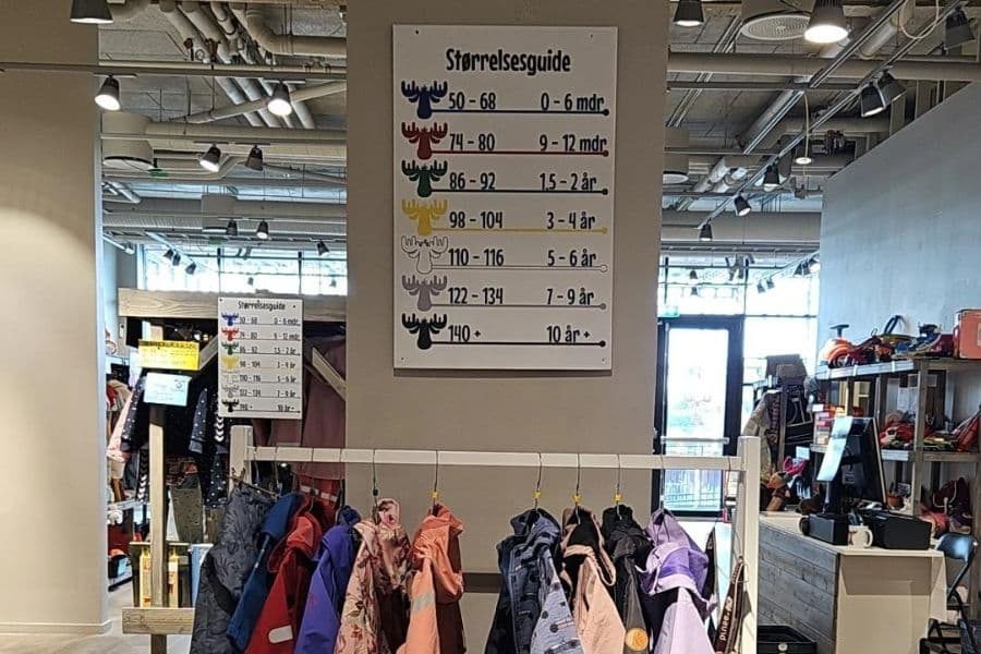 størrelseguide hos barneskatter